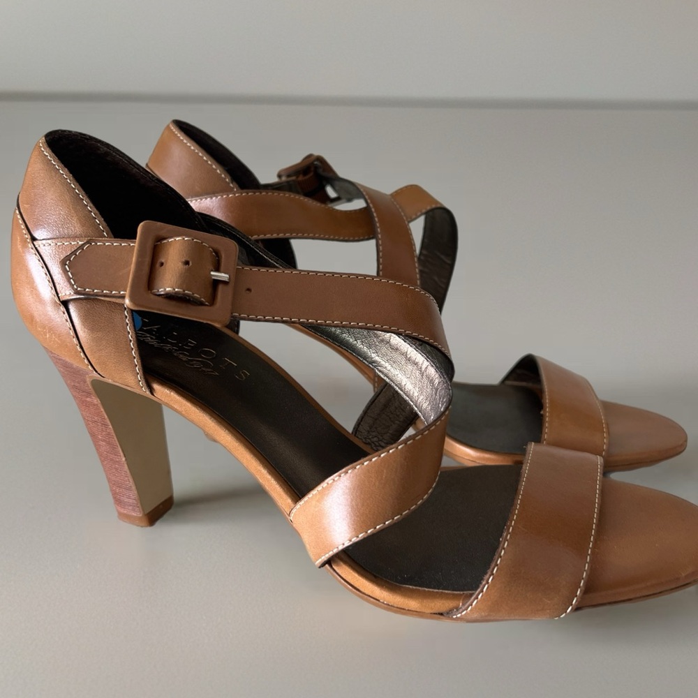 Talbots - elegant high-heeled sandals Leather NEW 7.5